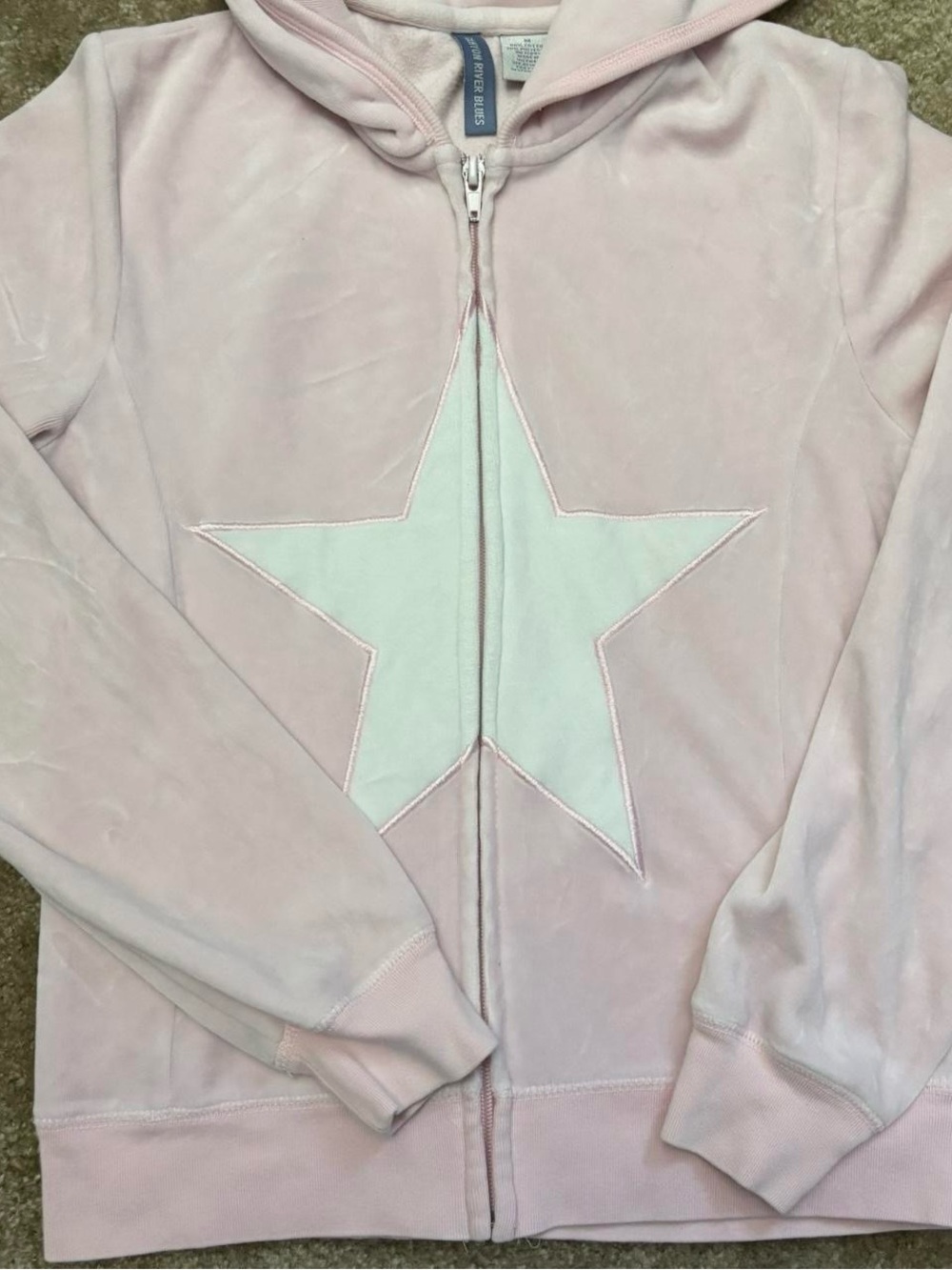 Canyon River Blues Light Pink Hoodie with White Star